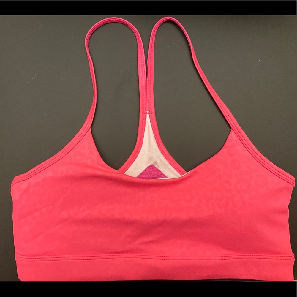 ZYIA pink leopard bra size small